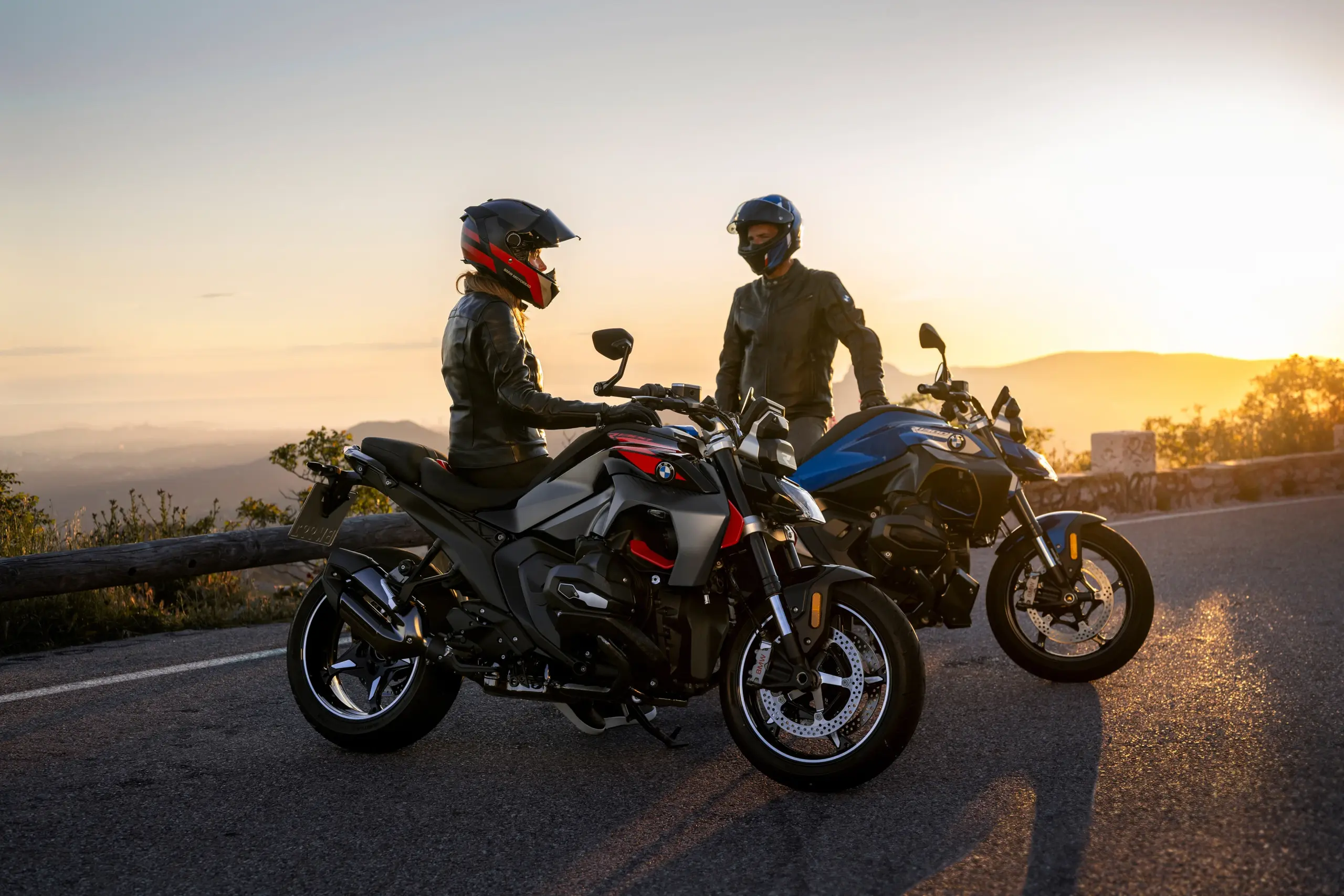 BMW R 1300 R roadster on a winding mountain road